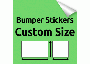 Bumper Stickers Custom Size (Rectangles and Squares)