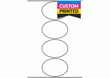 100mm x 70mm Oval - Custom Printed Labels