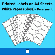 Permanent Gloss White Paper Printed Labels | Sticker.com.au